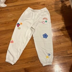 Fun Design White Sweats